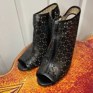 Ann Taylor Black Leather High Heel